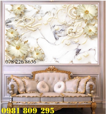 tranh gạch hoa ngọc 3d - gạch 3d