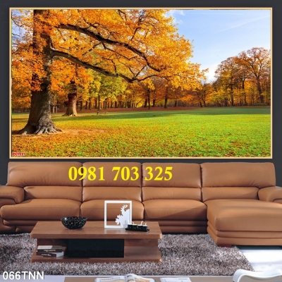 Tranh gachụ phong cảnh trang trí phòng khách