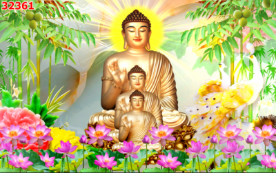 Tranh phật 3d - tranh gạch 3d phật - 543XZ