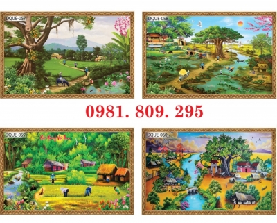 Tranh gạch 3d đồng quê trang trí GQ888