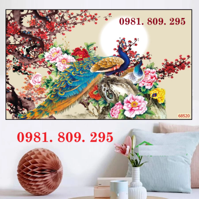 Tranh gạch , tranh 3d cao cấp chim công