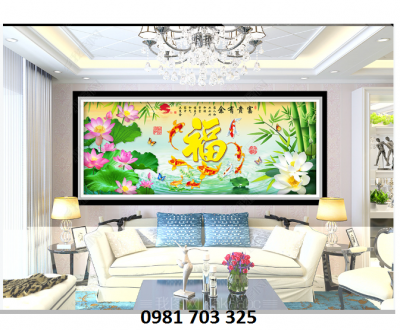 tranh cá chép-gạch tranh phong thủy