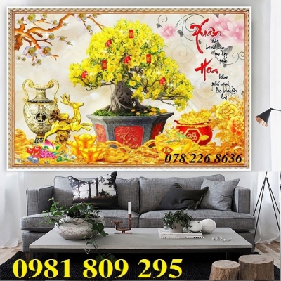 Gạch 3d trang trí hoa mai