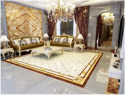 Thảm phòng khách-gạch thảm 3D
