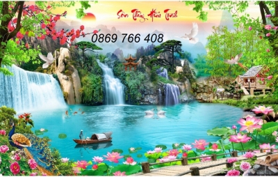 Tranh 3D phong cảnh-Tranh gạch men