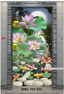 tranh khổ đứng, tranh 3D ốp tường