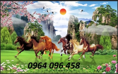 Tranh mã đáo thành công - tranh gạch 3d ốp tường - XCV7