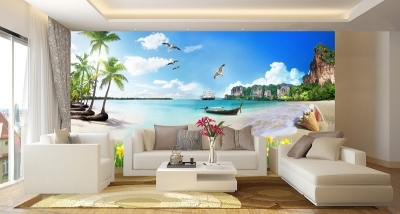 gạch 3d ốp tường cảnh biển