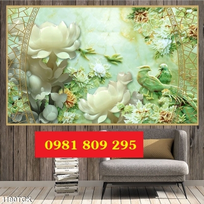 Gạch 3d ốp phòng khách