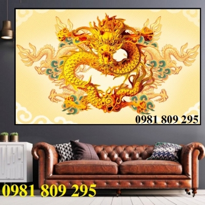 tranh gạch 3d rồng ốp phòng thờ