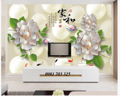 Tranh gạch 3D ốp tường trang trí phòng khách