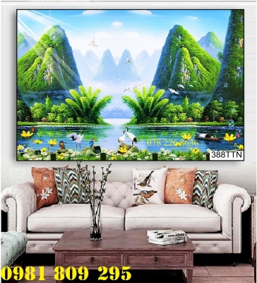 Tranh phong cảnh 3d  - gạch trang trí