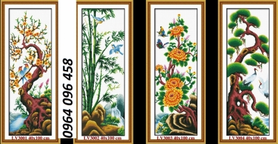 Tranh gạch 3d tứ quý - GSZ3