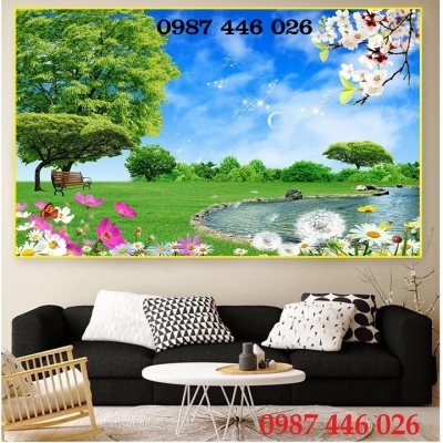 Tranh gạch men phong cảnh thiên nhiên 3d HP9722