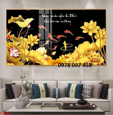 Gạch tranh dán tường phòng ăn