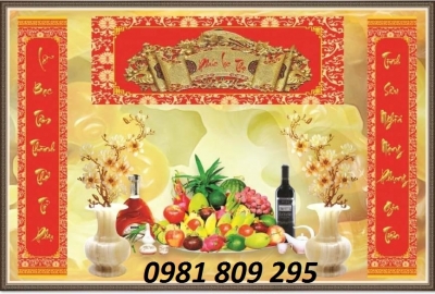 gạch tranh 3d phòng thờ