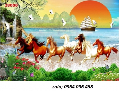 Tranh gạch mã đáo thành công 3d phong thủy - 065CVVA