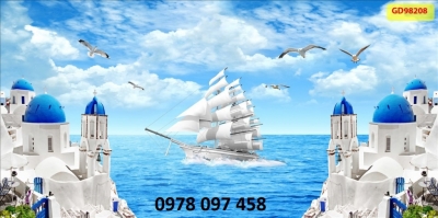 Tranh trang trí phòng khách - tranh gạch men