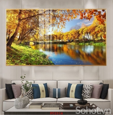 Tranh gạch 3d rừng cây cổ thụ - XVC32