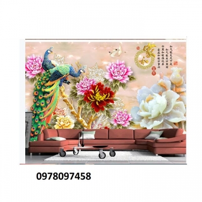 Gạch tranh ốp tường phòng ngủ