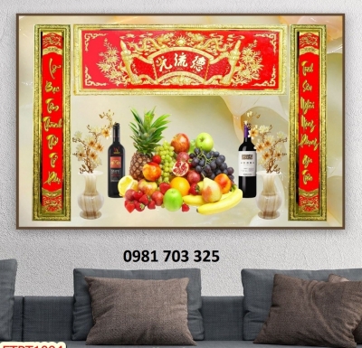 gạch tranh ốp tường, tranh 3D phòng thờ