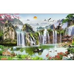 Tranh dán phòng khách - tranh phong cảnh thiên nhiên